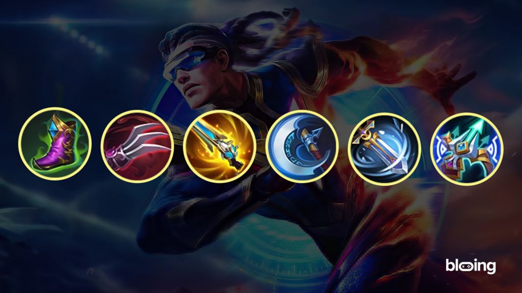 Best Bruno item build Mobile Legends: Tough Boots, Haas' Claws, Malefic Gun, Berserker's Fury, Windtalker, Wind of Nature