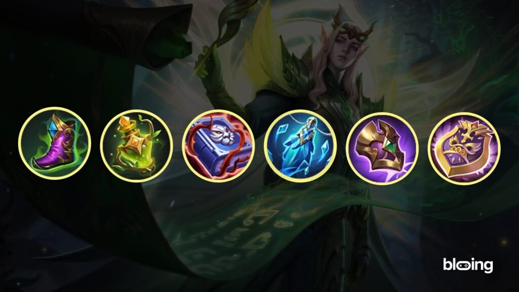 Best Estes item build Mobile Legends: Tough Boots, Flask of the Oasis, Fleeting Time, Dominance Ice, Immortality, Enchanted Talisman