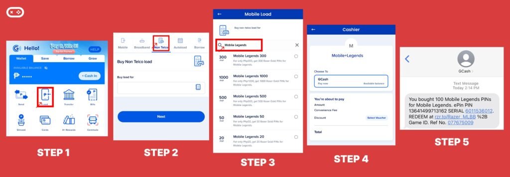 Step by step guide on how to top up Mobile Legends diamonds using Gcash app
