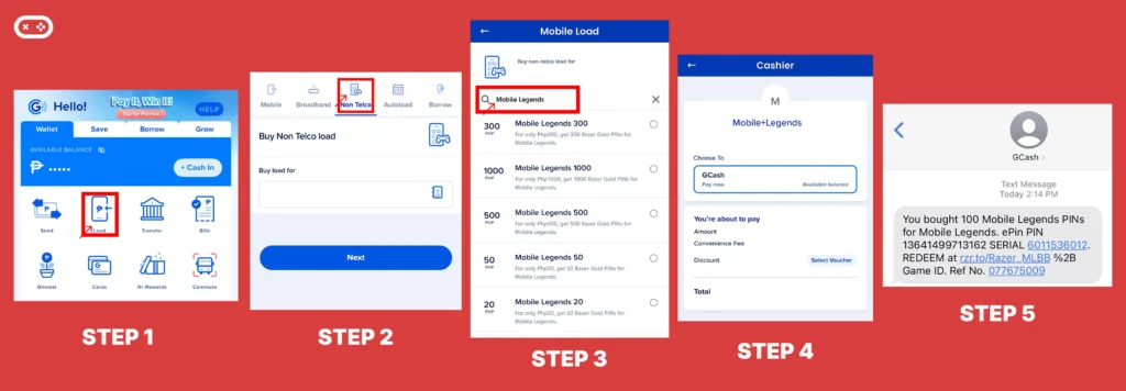 Step by step guide on how to top up Mobile Legends diamonds using Gcash app