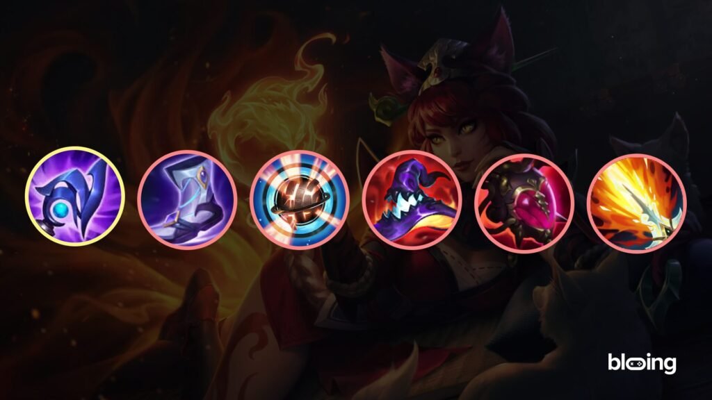 Ahri Best Item Build Wildrift: Luden’s Echo, Boots of Mana, Infinity Orb, Rabadon’s Deathcap, Malignance, Lich Bane