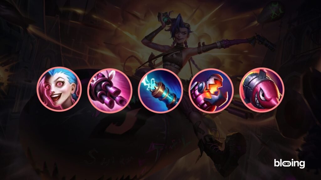 Jinx Wild Rift Skills: Get Excited!, Switcheroo, Zap!, Flame Chompers!, Super Mega Death Rocket!