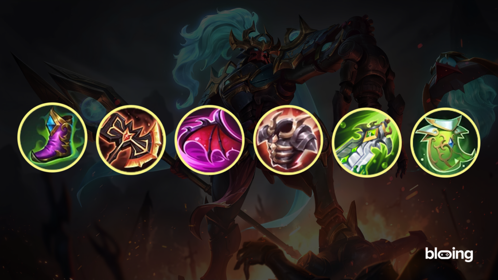 Alpha best sustained damage  build Mobile Legends: Tough Boots, War Axe, Queen's Wings, Brute Force Breastplate, Blade of Despair, Oracle