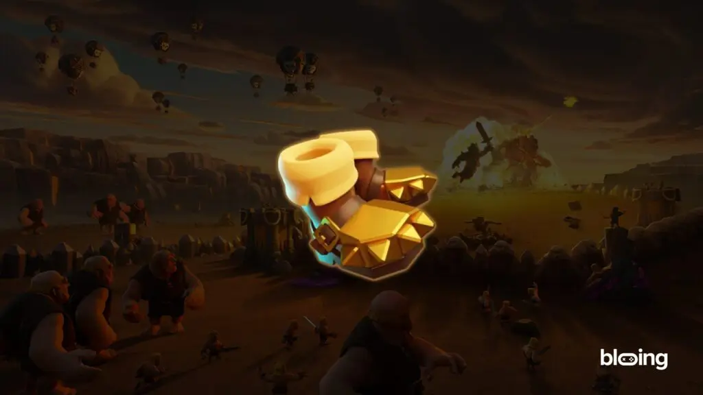 Clash of Clans Barbarian King equipment: Earthquake Boots (area of effect damage on activation)
