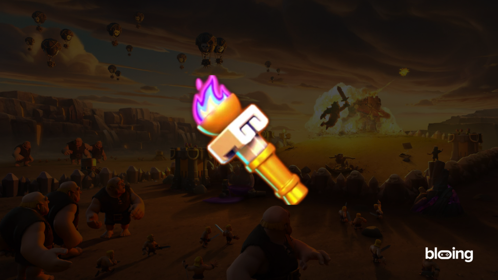Clash of Clans Grand Warden equipment: Heroic Torch (grants troops speed, damage resistance, and the ability to walk through Walls)