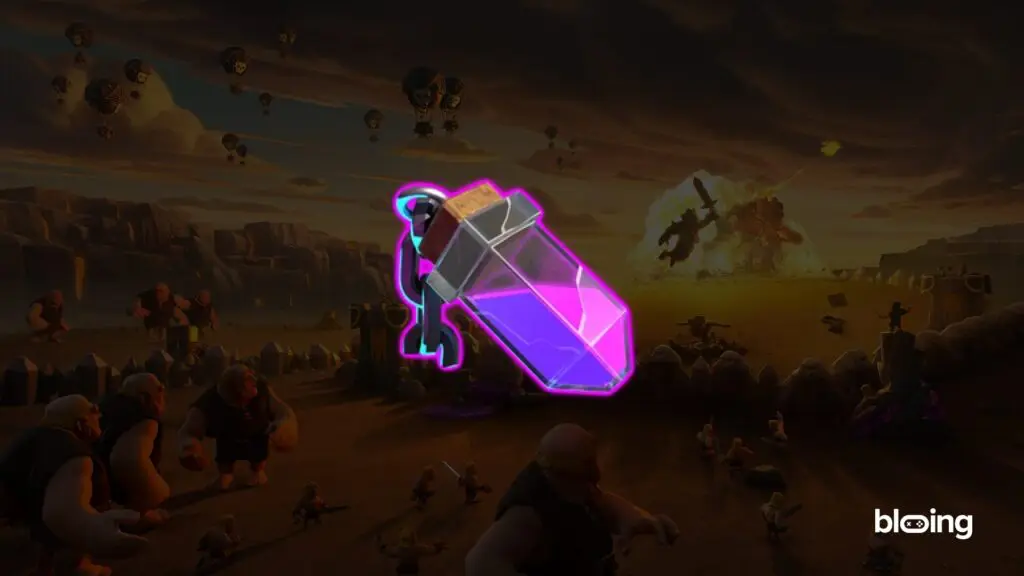 Clash of Clans Barbarian King equipment: Rage Vial (increases King's movement speed and damage per second)