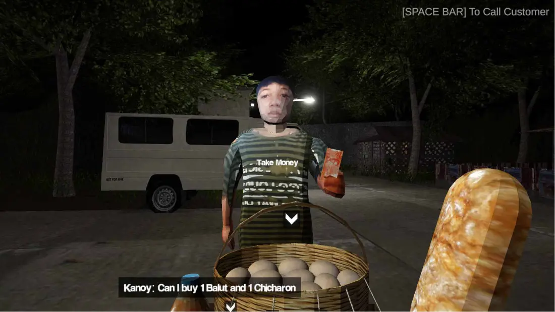 Niko selling Balut and Chicharon in Barangay Sak Dudol at Hapunan Game