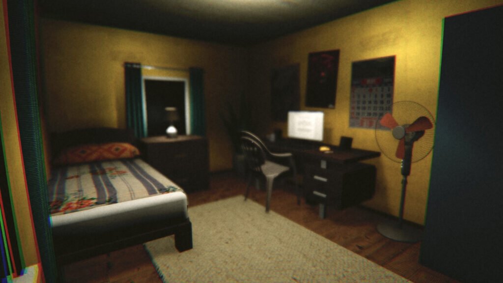 Screenshot from Don’t Sleep showing an eerie room.