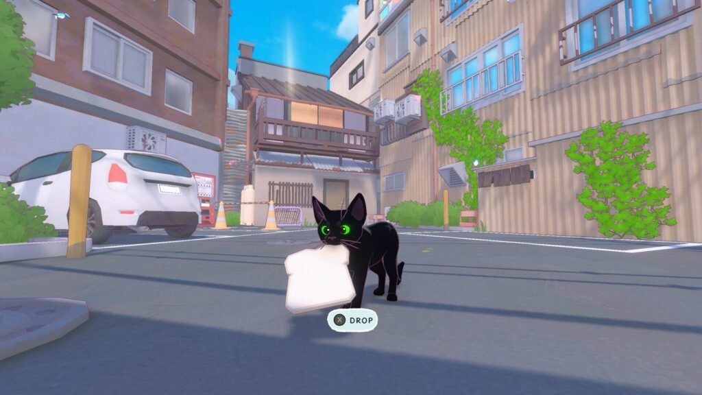 A curious black cat exploring the streets in Little Kitty, Big City, featured among Steam Animal Fest 2025 highlights.