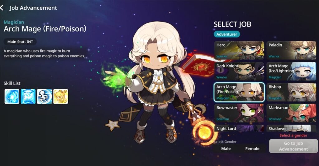 MapleStory Idle RPG ARch Mage (Fire/Poison) Class