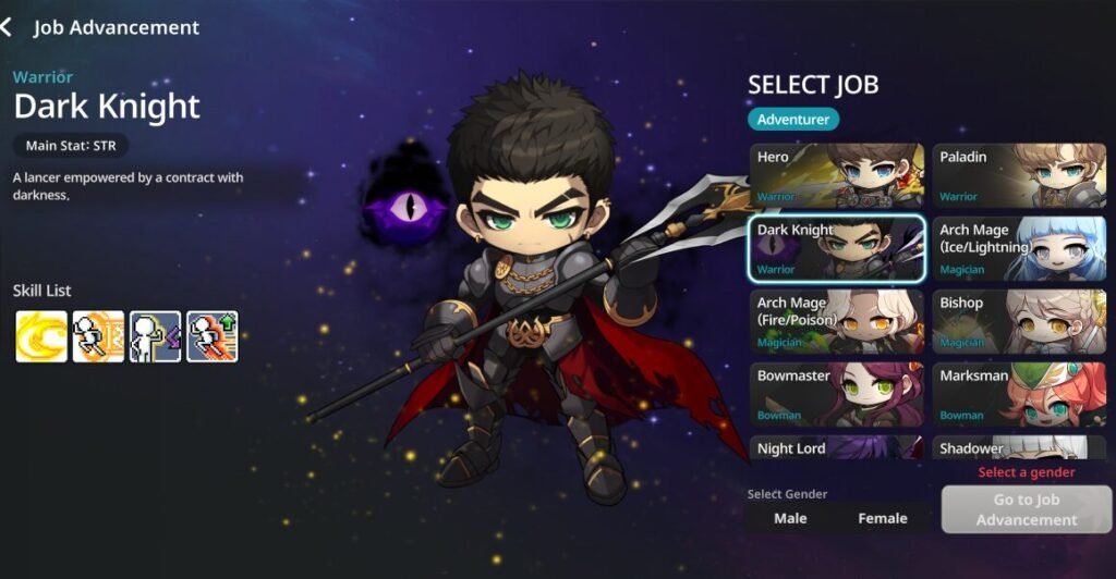 MapleStory Idle RPG Dark Knight Class