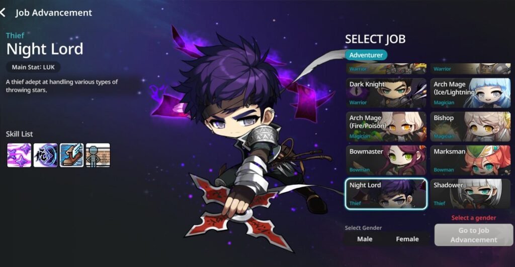 MapleStory Idle RPG Night Lord Class