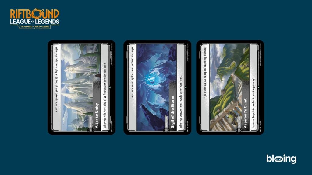 Altar to Unity Sigil of the Storm Aspirants Climb battlefield cards Riftbound TCG