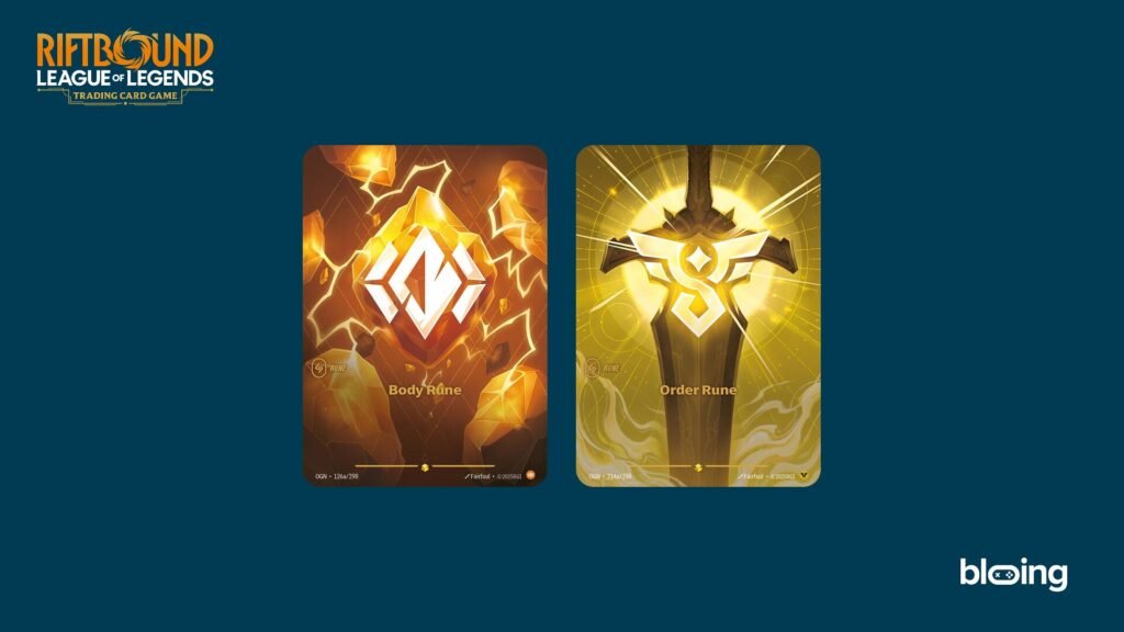 Body Rune and Order Rune cards Riftbound TCG Origins set