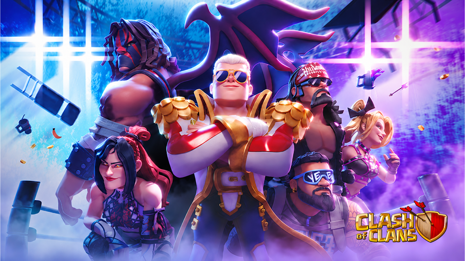 WWE Search For Cena: Clash of Clans Key Art